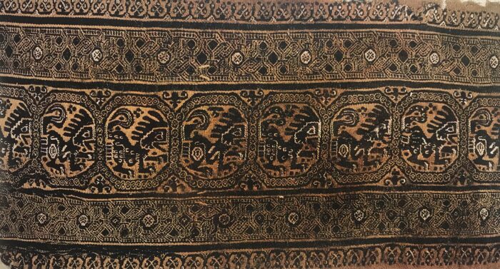 コプト織,動物文綴織（浮糸入）,6世紀〜7世紀『エジプト古代染織展 コプト織の世界』