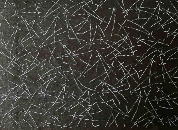 錐彫りで松葉文が彫られた伊勢型紙