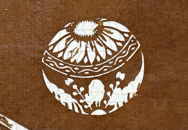 手毬・手毬文（てまりもん）が彫られた伊勢型紙