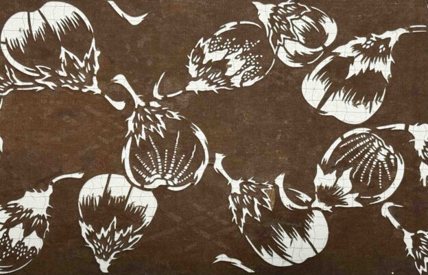 茄子（なす）・茄子文（なすもん）がデザインされた伊勢型紙