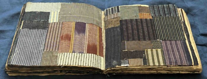縞手本（縞帖・縞帳）,「明治廿六年七月綴之」,明治26年（1893年）に綴じ合わされた縞帳
