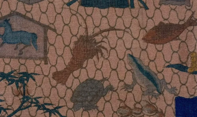 色合いにおける甕覗（かめのぞき）。藍染された極めて淡い色合いである